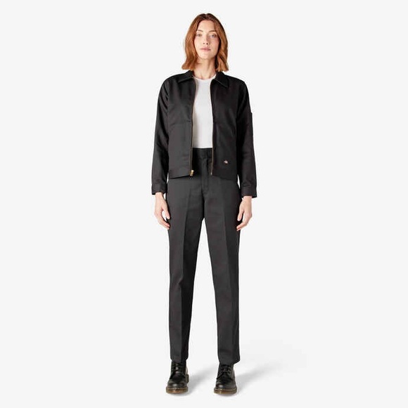 Dickies Pants - DICKIES Women’s Premium Relaxed Fit Straight Leg Flat Front Pants